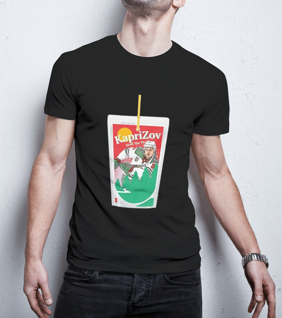 Kaprizov Kirill The Thrill Minnesota Wild Juice Box Hockey T-Shirt