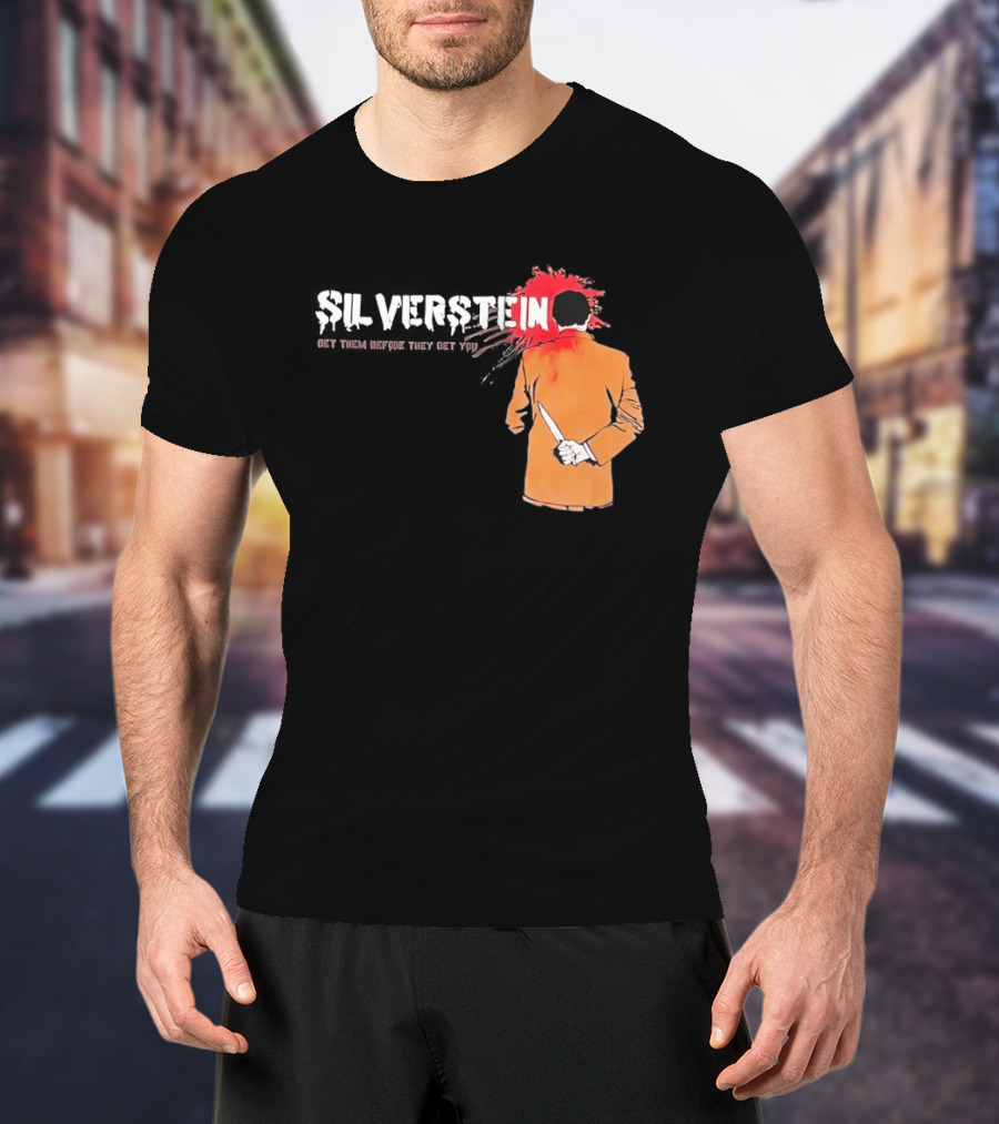 Silverstein Get Them Before They Get You Knife And Bloodstain T-Shirt