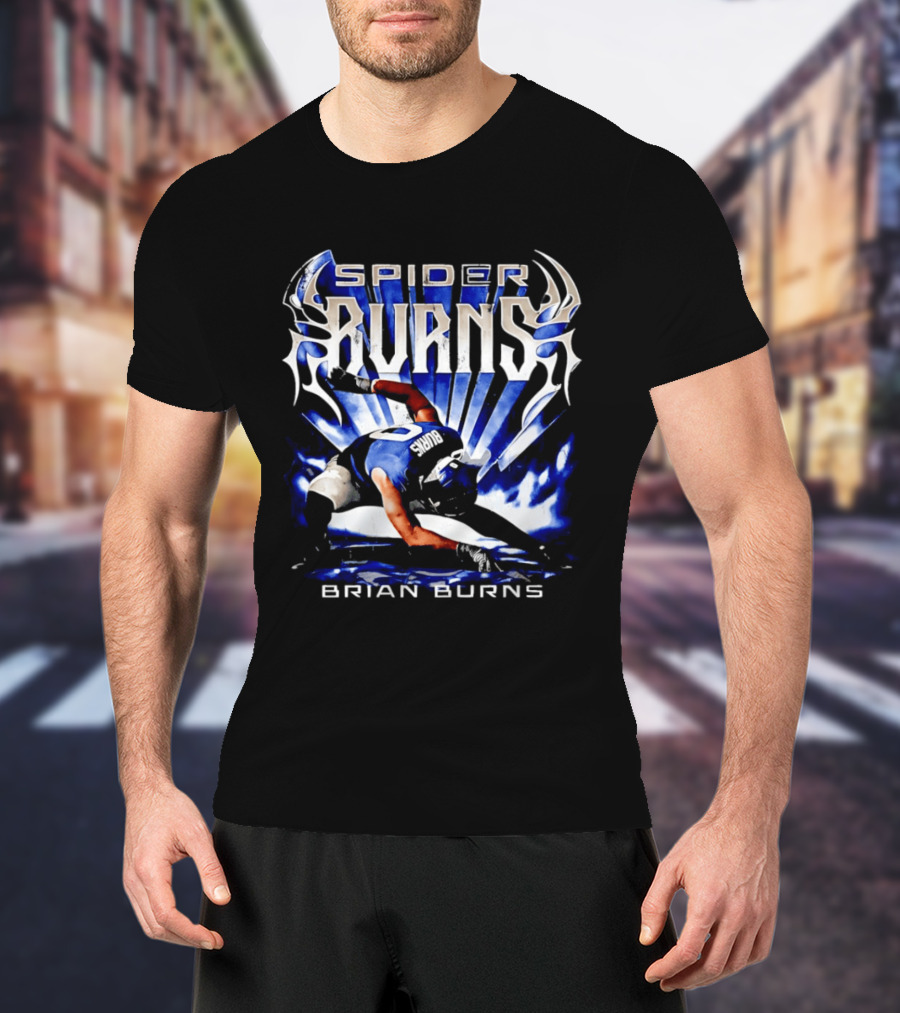 Spider Burns Brian Burns Football Player Pose T-Shirt