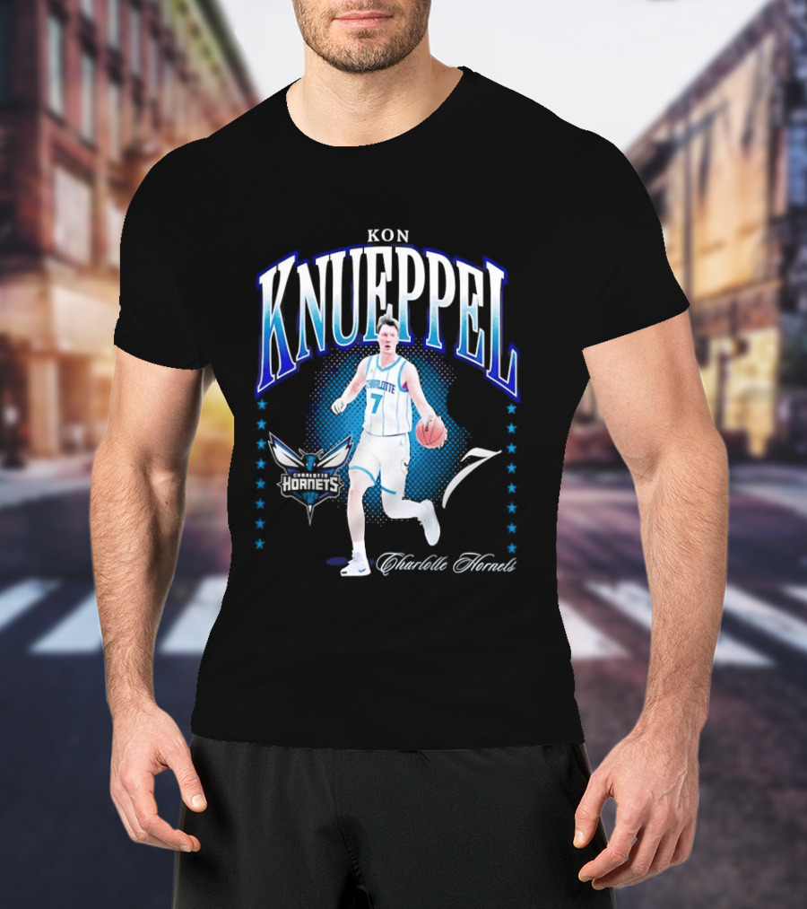 Kon Knueppel Charlotte Hornets 7 Basketball Player T-Shirt