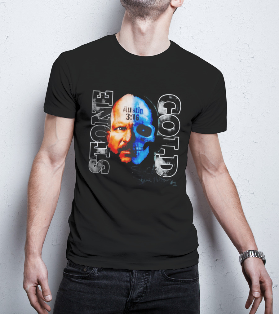 Stone Cold Steve Austin 3:16 Two Face Skull Snow Wash T-Shirt