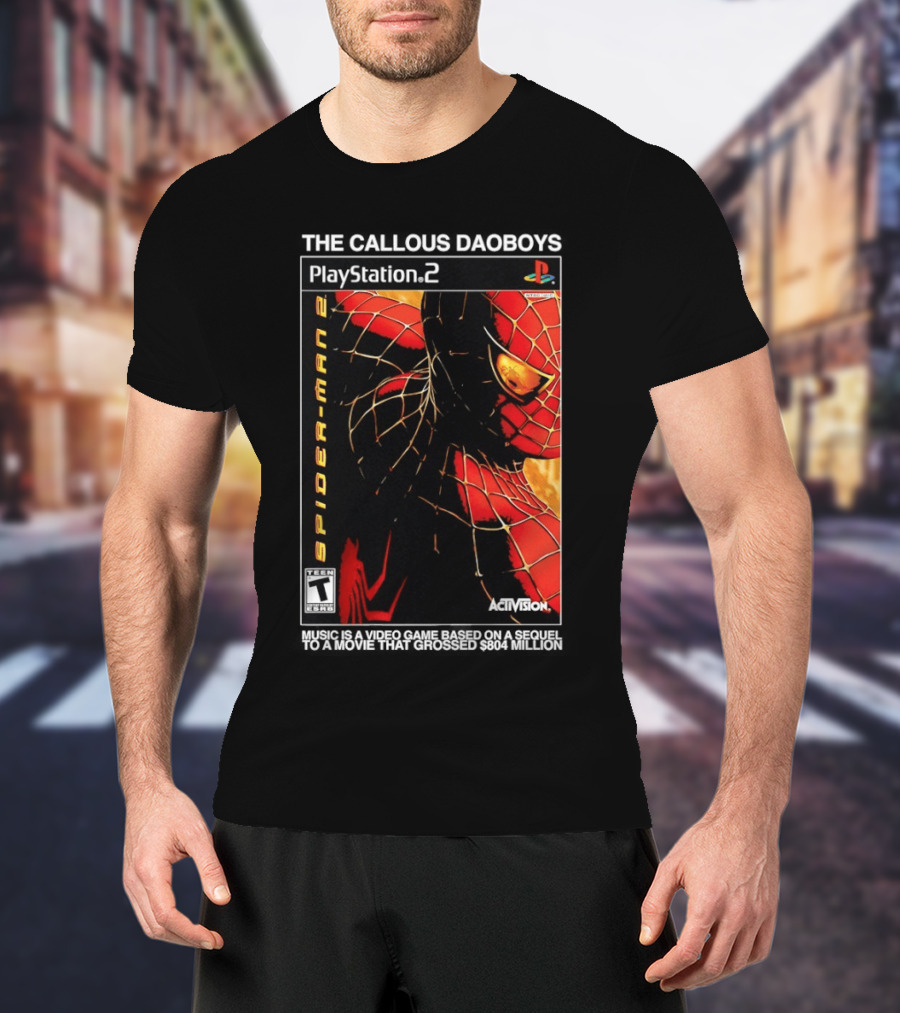 The Callous Daoboys PlayStation Spider Man 2 Activision Video Game Sequel T-Shirt