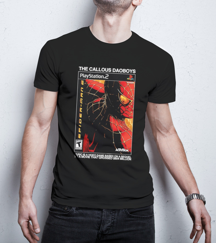 The Callous Daoboys PlayStation Spider Man 2 Activision Video Game Sequel T-Shirt