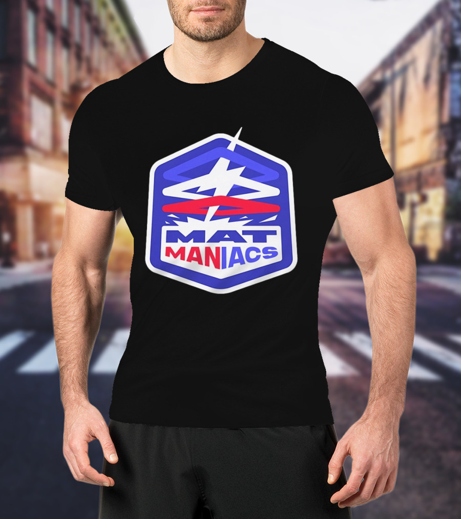 Mat Maniacs Wrestling Team Hexagon T-Shirt
