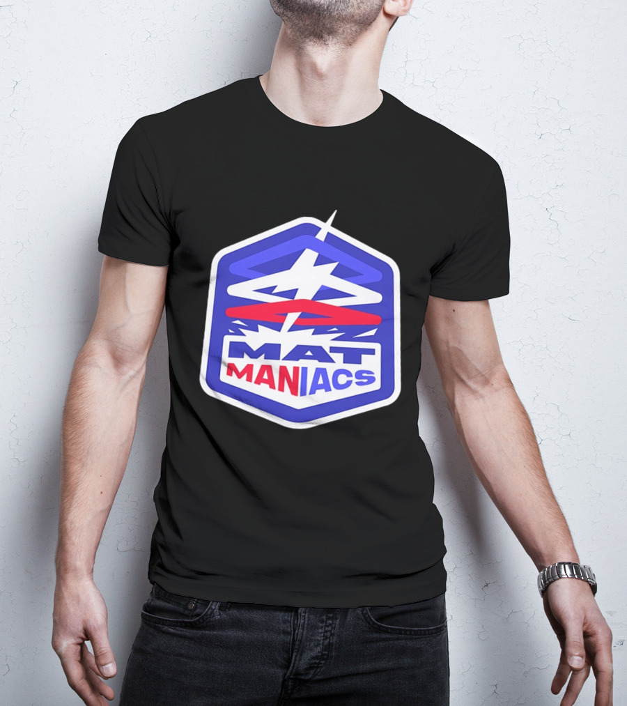 Mat Maniacs Wrestling Team Hexagon T-Shirt