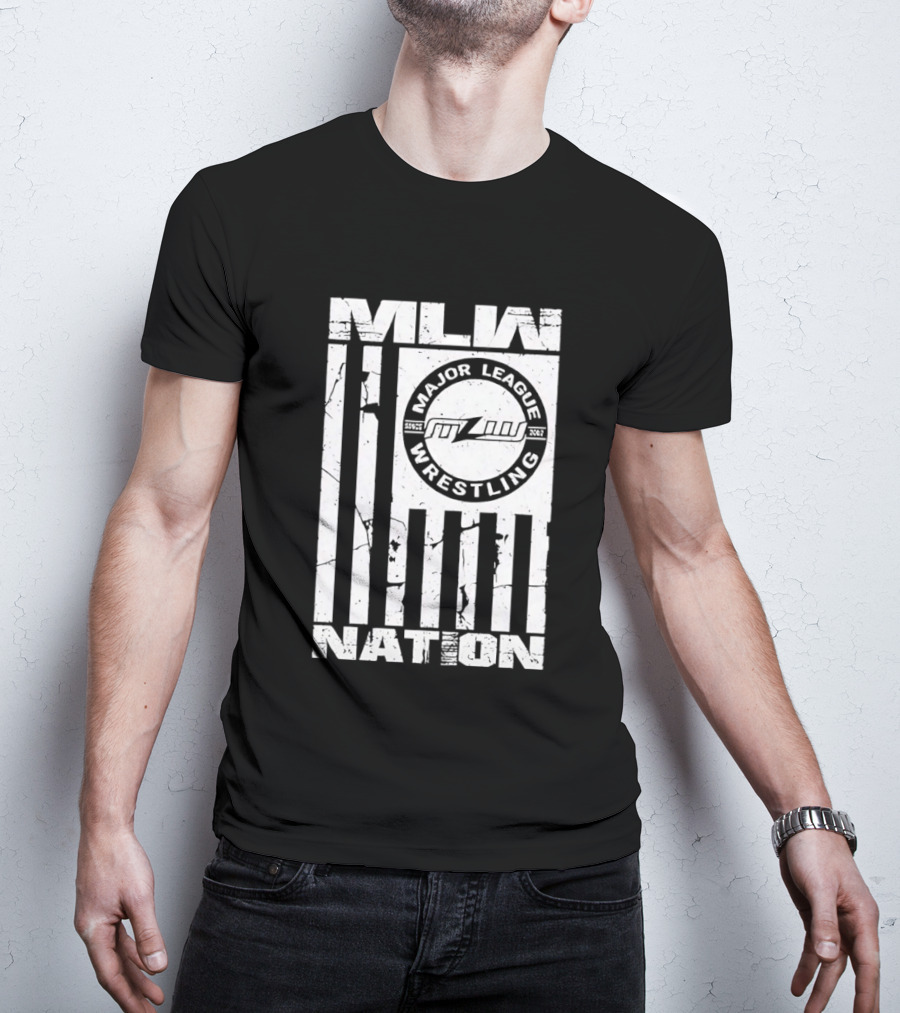 MLW Major League Wrestling Nation American Flag T-Shirt