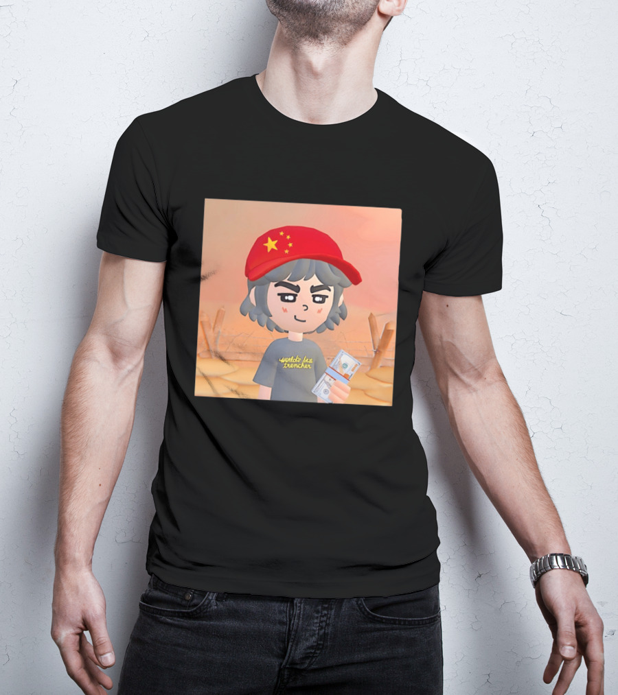 World's Best Trencher China Play Together Red Star Cap Cartoon T-Shirt
