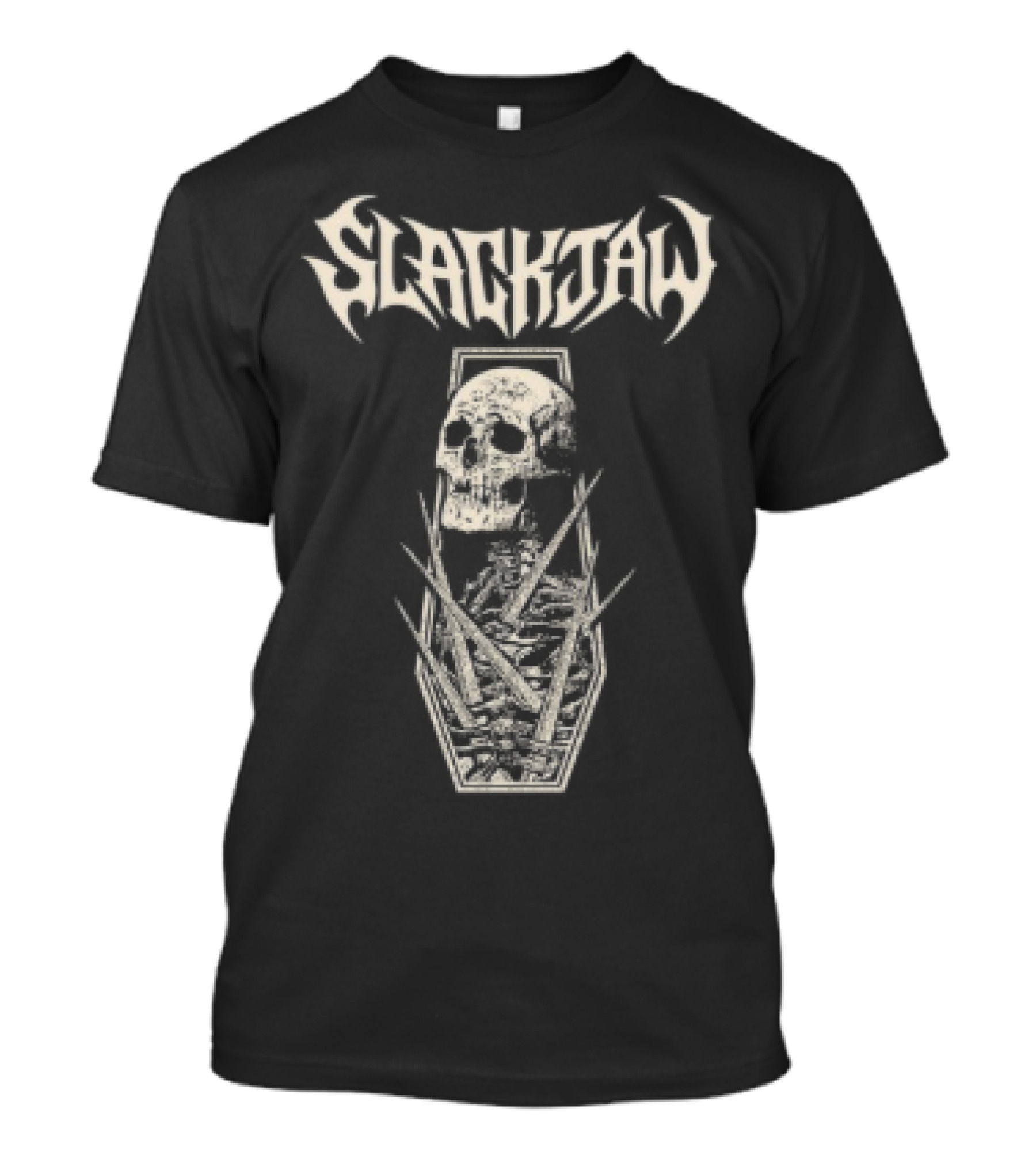 Slackjaw Skull And Coffin Design T-Shirt