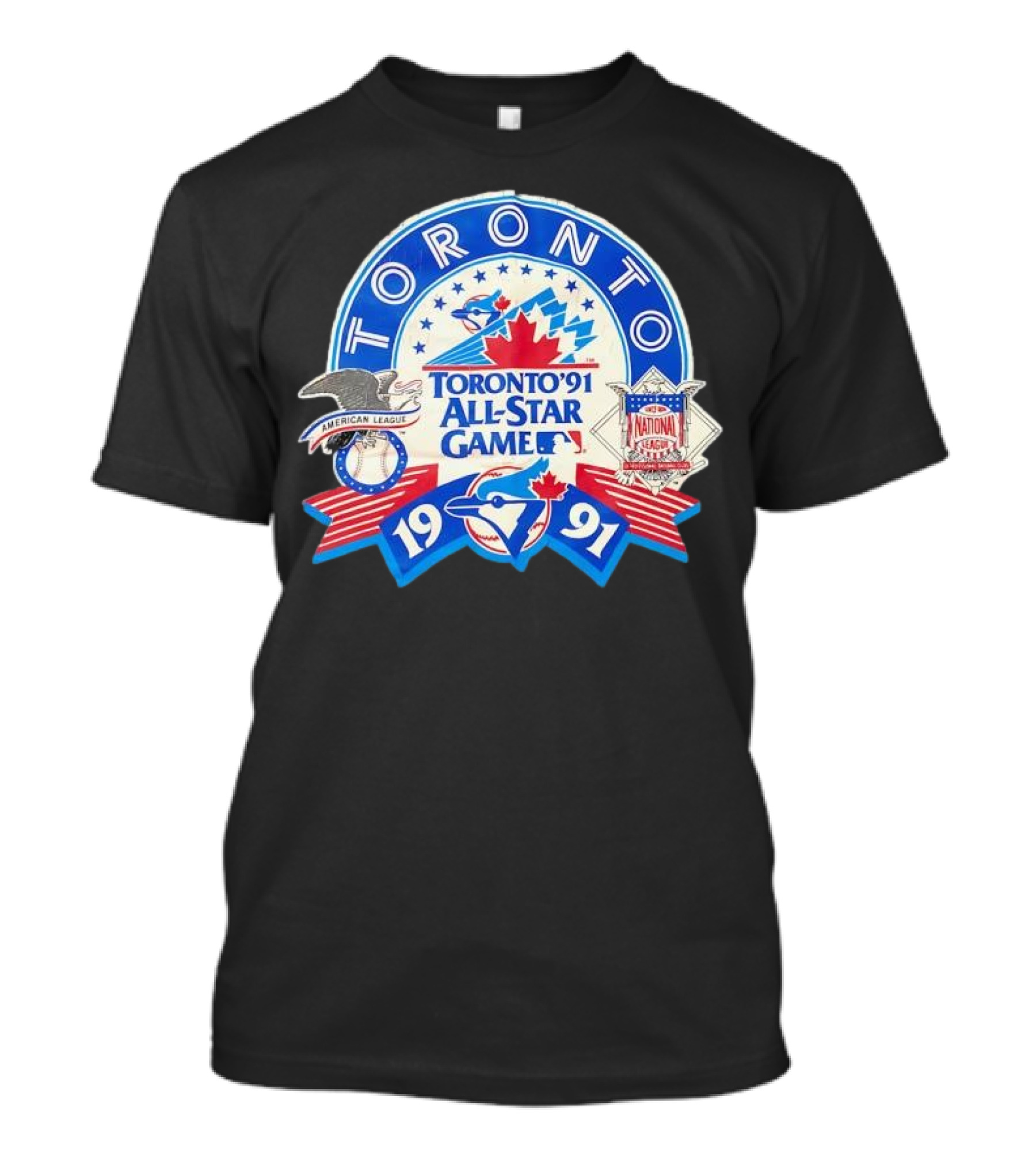 Toronto 1991 All-Star Game American League Vs National League Blue Jays Emblem T-Shirt