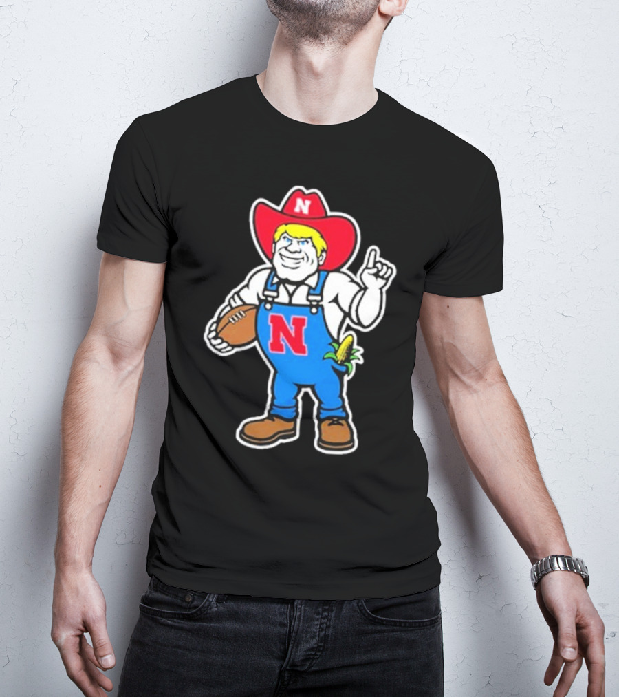 Andrew Whitworth Ryan Fitzpatrick Nebraska Huskers Herbie Husker Football Mascot T-Shirt