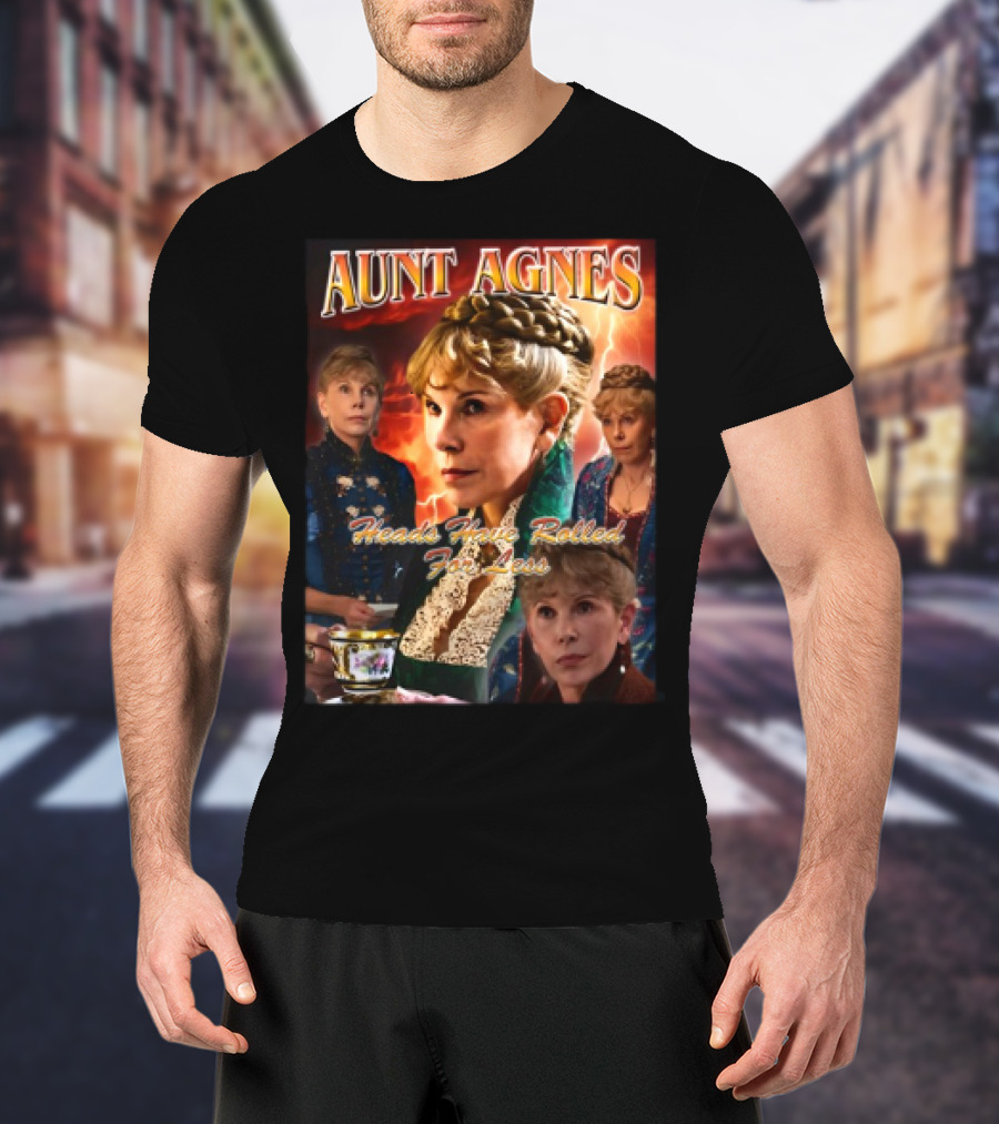 Aunt Agnes Heads Have Rolled For Less Lightning Tea Cup Collage T-Shirt