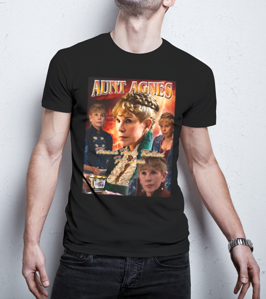 Aunt Agnes Heads Have Rolled For Less Lightning Tea Cup Collage T-Shirt