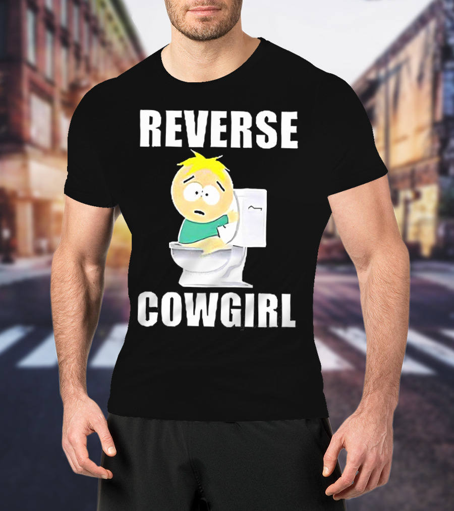 Butters Stotch South Park Reverse Cowgirl Toilet Scene T-Shirt