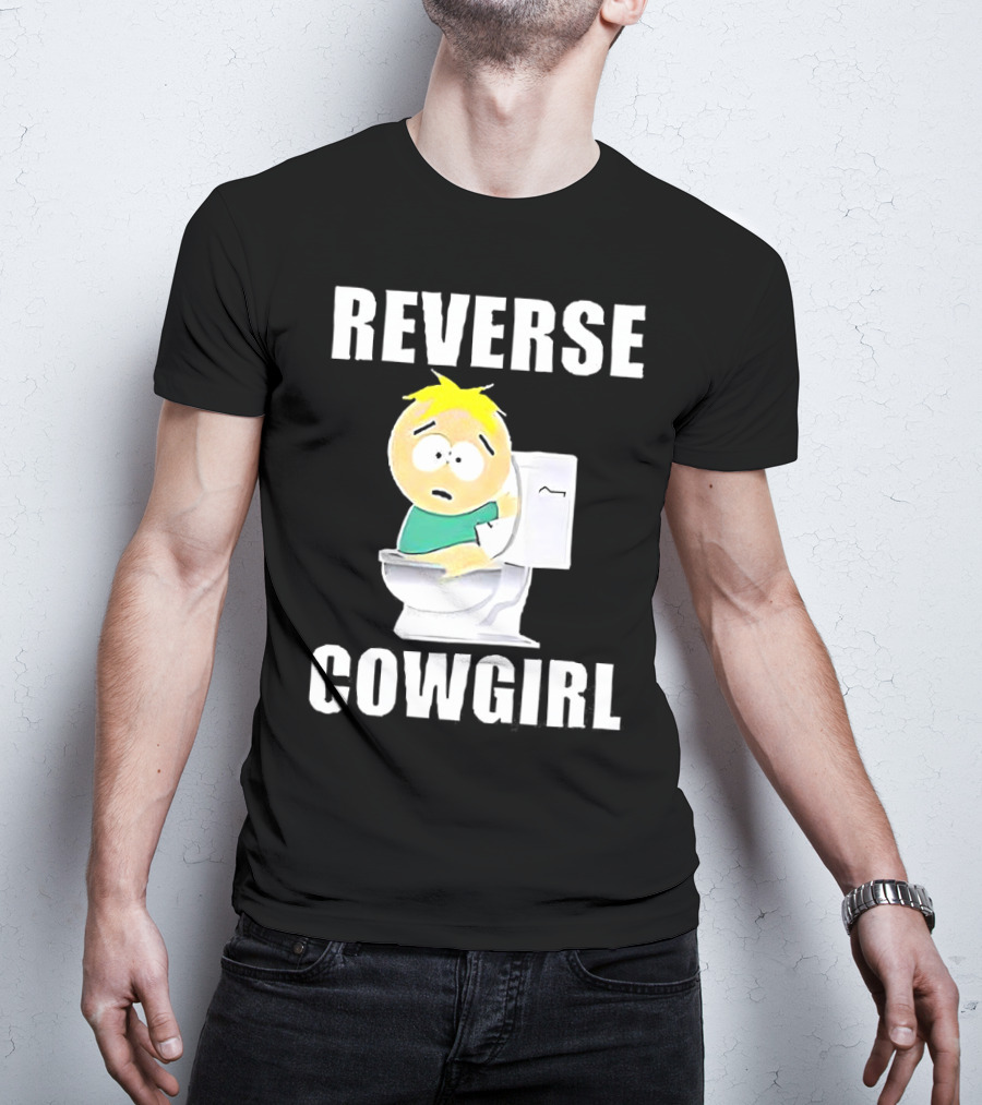 Butters Stotch South Park Reverse Cowgirl Toilet Scene T-Shirt