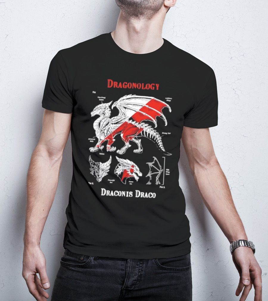 Dragonology Draconis Draco Anatomy Diagram Dragon Study T-Shirt