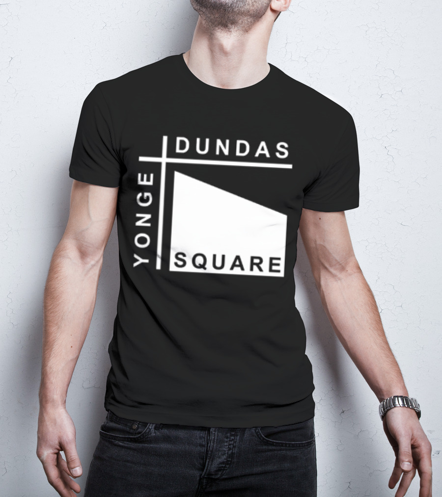 Yonge Dundas Square Toronto Landmark Icon Text T-Shirt
