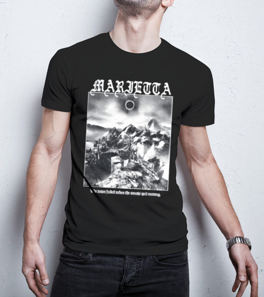 Marietta The Town Faded When The Smothe Quit Moving Celestial Mountain Scene T-Shirt