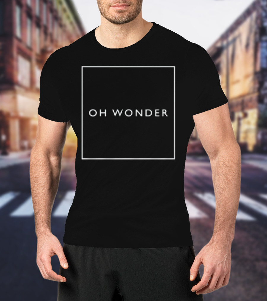 Oh Wonder 10 Years On Minimalist White Text On Black Background T-Shirt