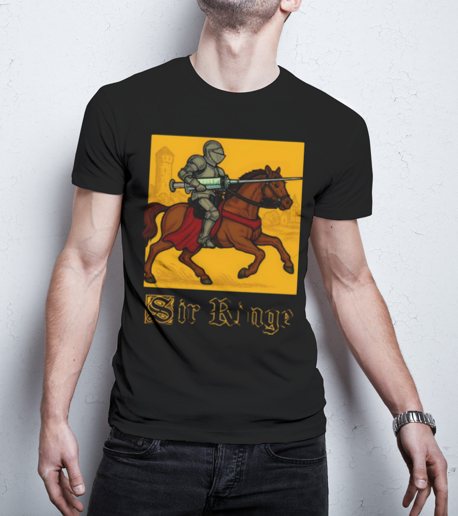 Orbital Sir Ringe Knight On Horse With Syringe Lance T-Shirt