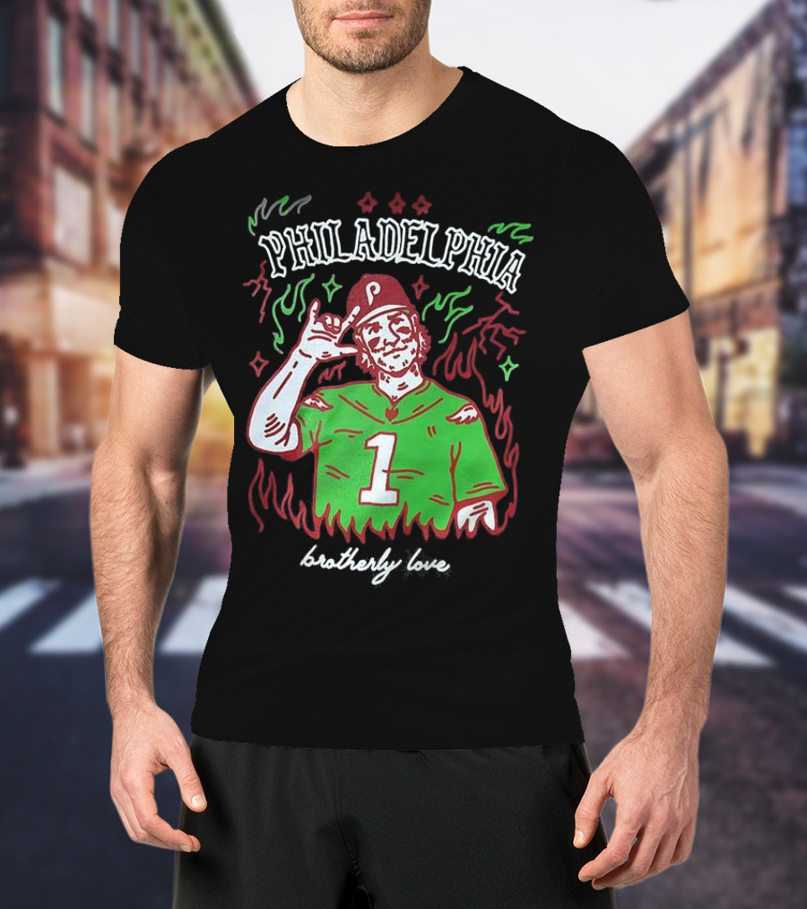 Philadelphia Phillies Bryce Harper Brotherly Love Baseball T-Shirt