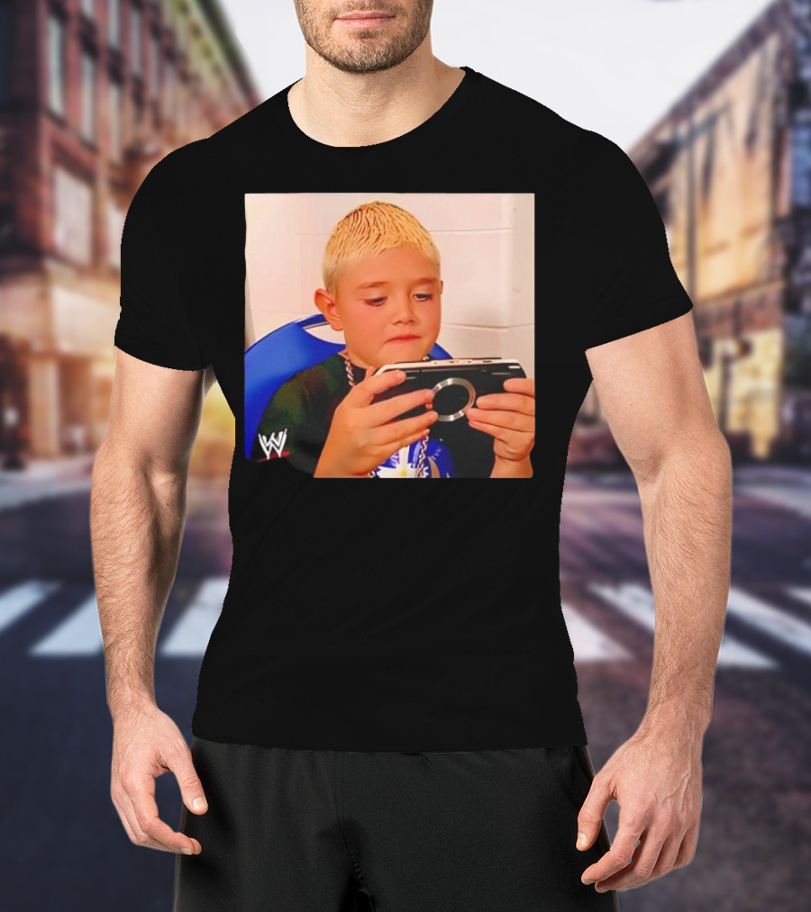 Dominik Mysterio Young WWE Star Playing PSP T-Shirt