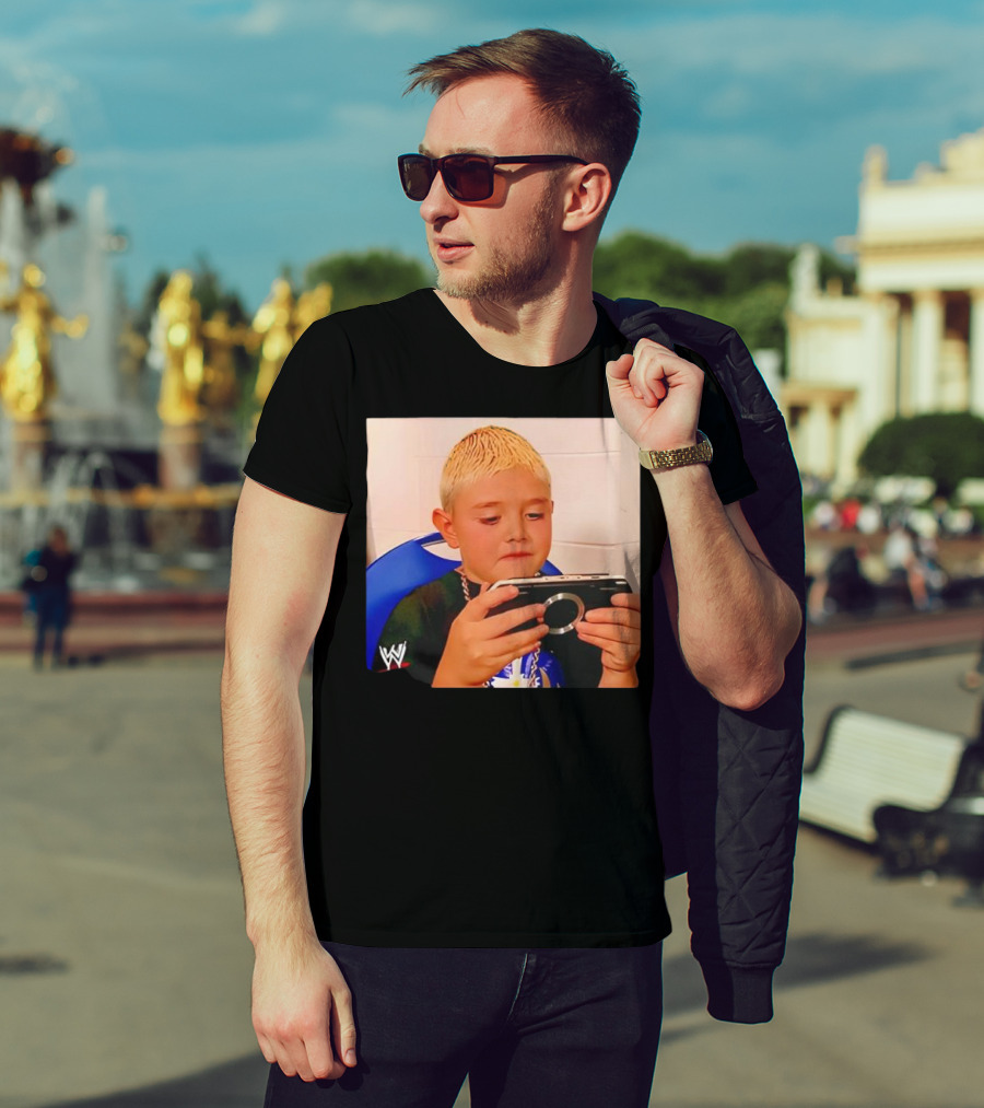 Dominik Mysterio Young WWE Star Playing PSP T-Shirt