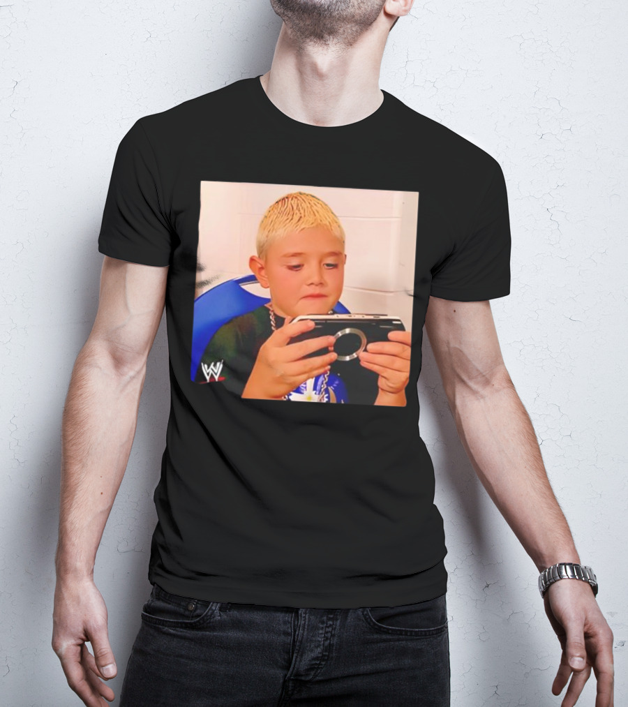 Dominik Mysterio Young WWE Star Playing PSP T-Shirt