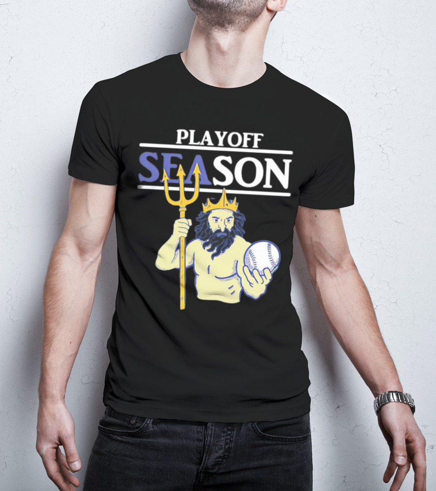 Seattle Mariners Playoff Season Poseidon Baseball Trident T-Shirt