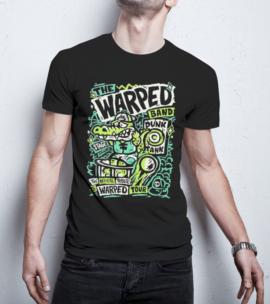 The Warped Band Dunk Tank Warped Tour Crocodile Cartoon T-Shirt
