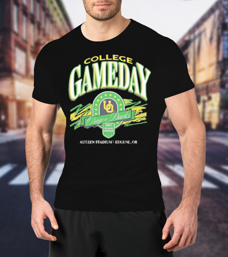 College GameDay Oregon Ducks ESPN Autzen Stadium Eugene OR T-Shirt