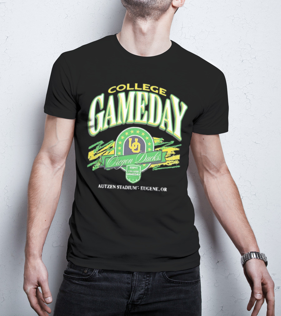 College GameDay Oregon Ducks ESPN Autzen Stadium Eugene OR T-Shirt