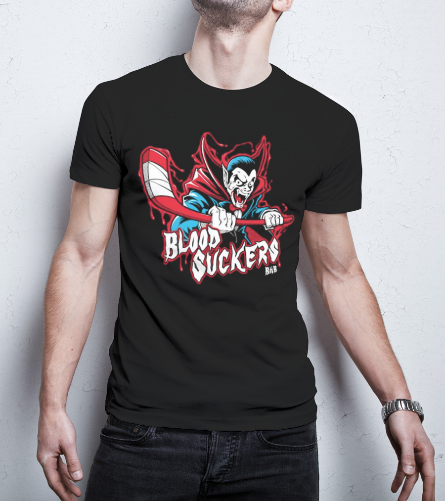 Count Dracula Blood Suckers Hockey Vampire T-Shirt