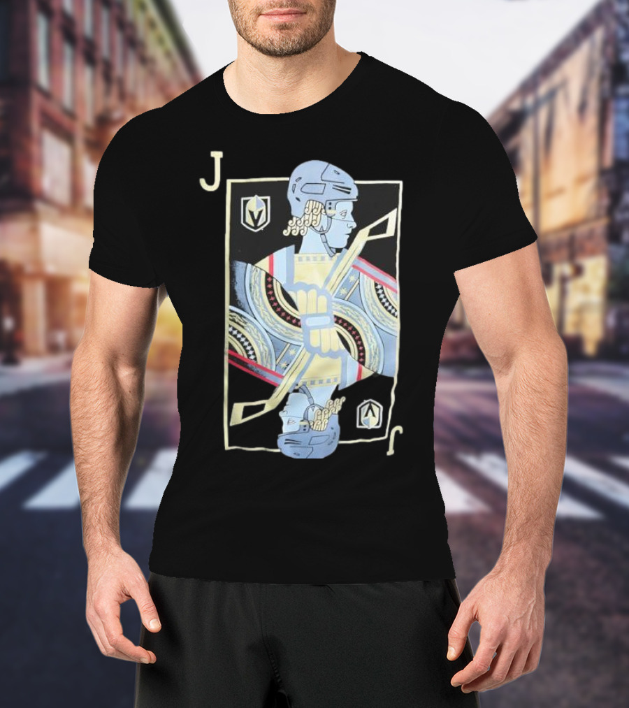 Fanatics Jack Eichel Vegas Golden Knights Playing Card Artwork Star Pattern T-Shirt