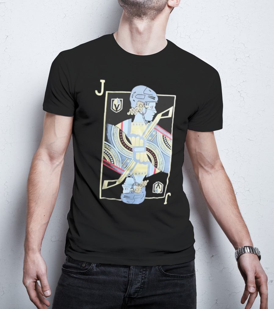 Fanatics Jack Eichel Vegas Golden Knights Playing Card Artwork Star Pattern T-Shirt