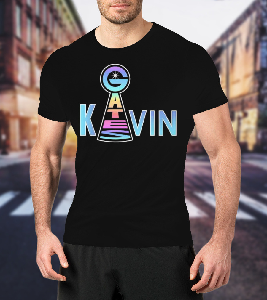 Kevin Gates Keyhole Gradient Text Art T-Shirt