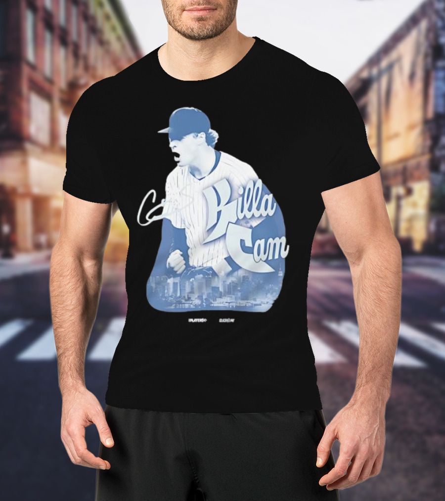 Killa Cam New York Yankees Cityscape Pitcher Style T-Shirt