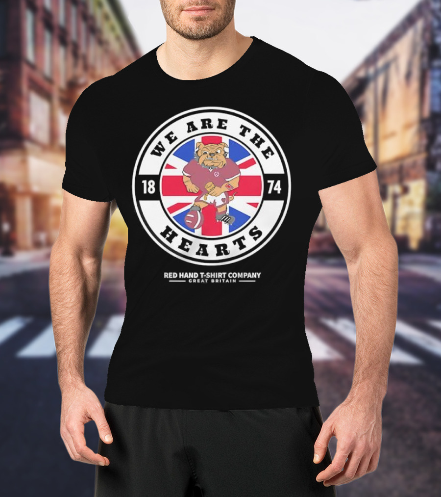We Are The Hearts 1874 Red Hand Company Great Britain Union Jack Bulldog T-Shirt