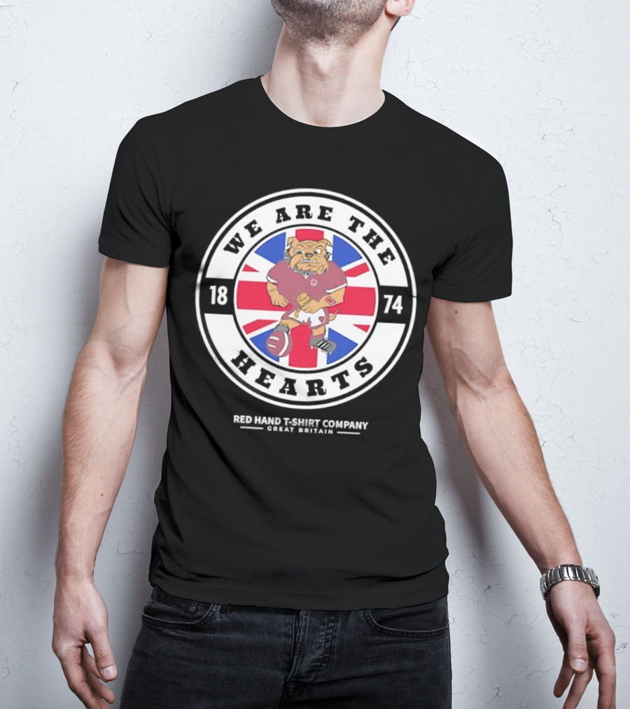 We Are The Hearts 1874 Red Hand Company Great Britain Union Jack Bulldog T-Shirt