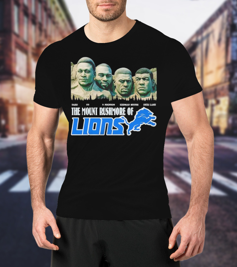 The Mount Rushmore Of Lions Sanders Johnson Moore Lane T-Shirt