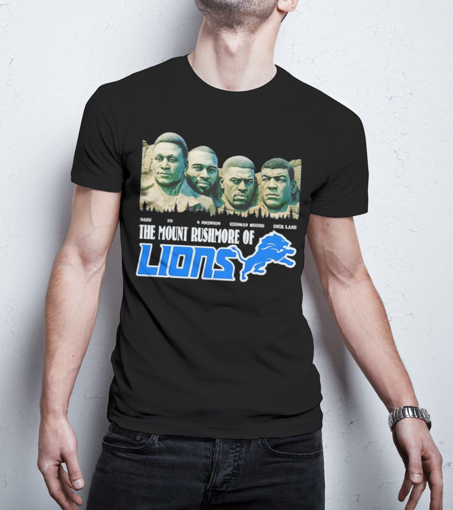 The Mount Rushmore Of Lions Sanders Johnson Moore Lane T-Shirt