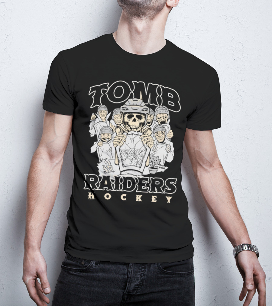 Tomb Raiders Hockey Halloween Skeleton Team T-Shirt