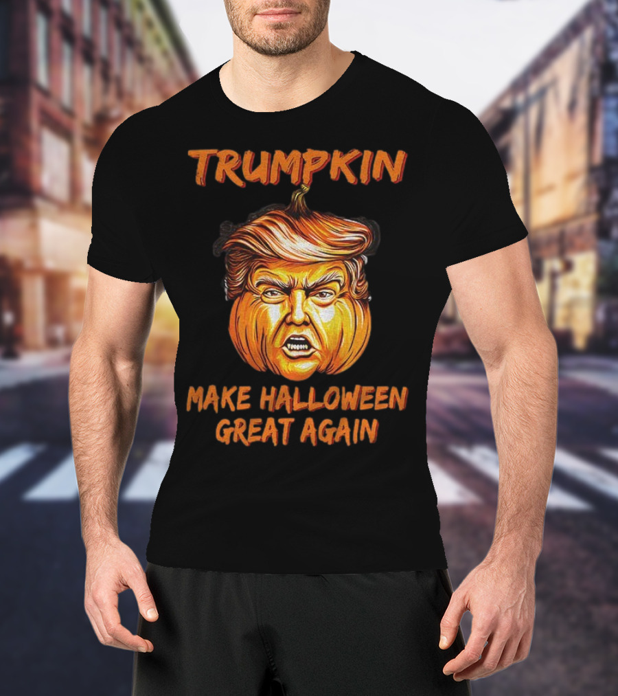 Trumpkin Make Halloween Great Again Political Parody Donald Trump T-Shirt