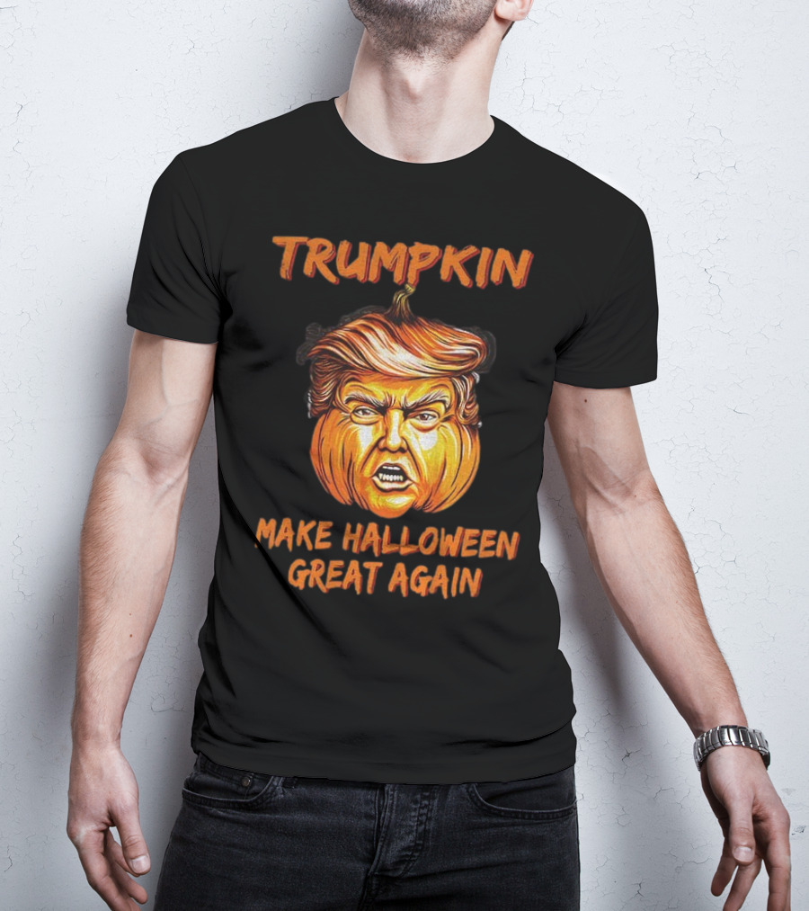 Trumpkin Make Halloween Great Again Political Parody Donald Trump T-Shirt