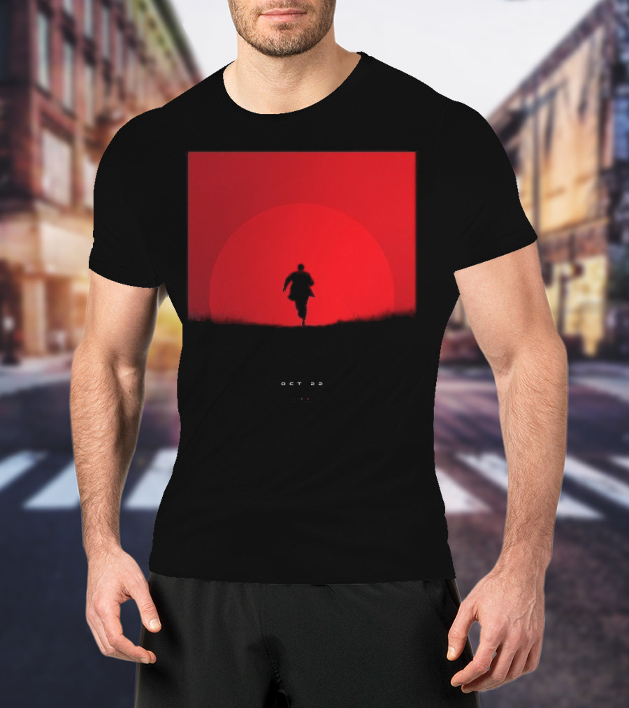 Tycho Scott Hansen October 22 2025 Running Figure Red Circle T-Shirt