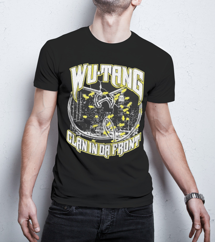 Wu-Tang Clan In Da Front City Skyline Yellow Bats T-Shirt