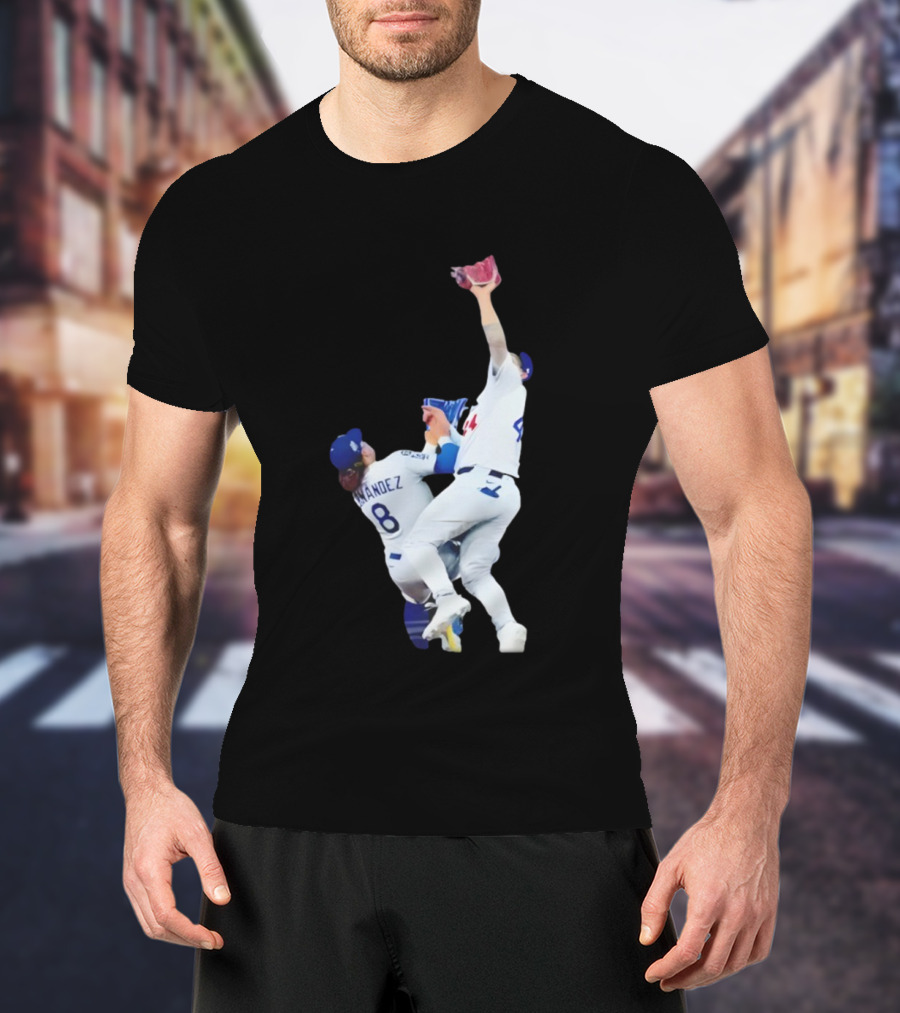 Andy Pages Hernandez Los Angeles Dodgers World Series Game 7 Catch Iconic Play T-Shirt