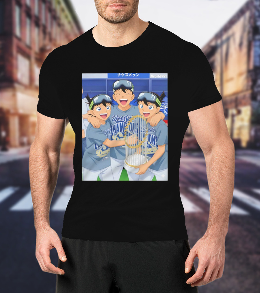 World Series Champions Dodgers Anime Celebration Dodgers Stadium 2025 T-Shirt