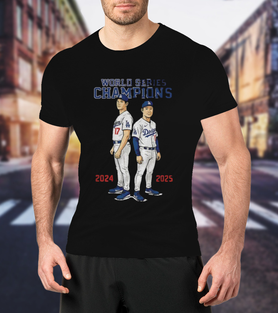 Dodgers World Series Champions 2024 2025 Ohtani Yamamoto T-Shirt