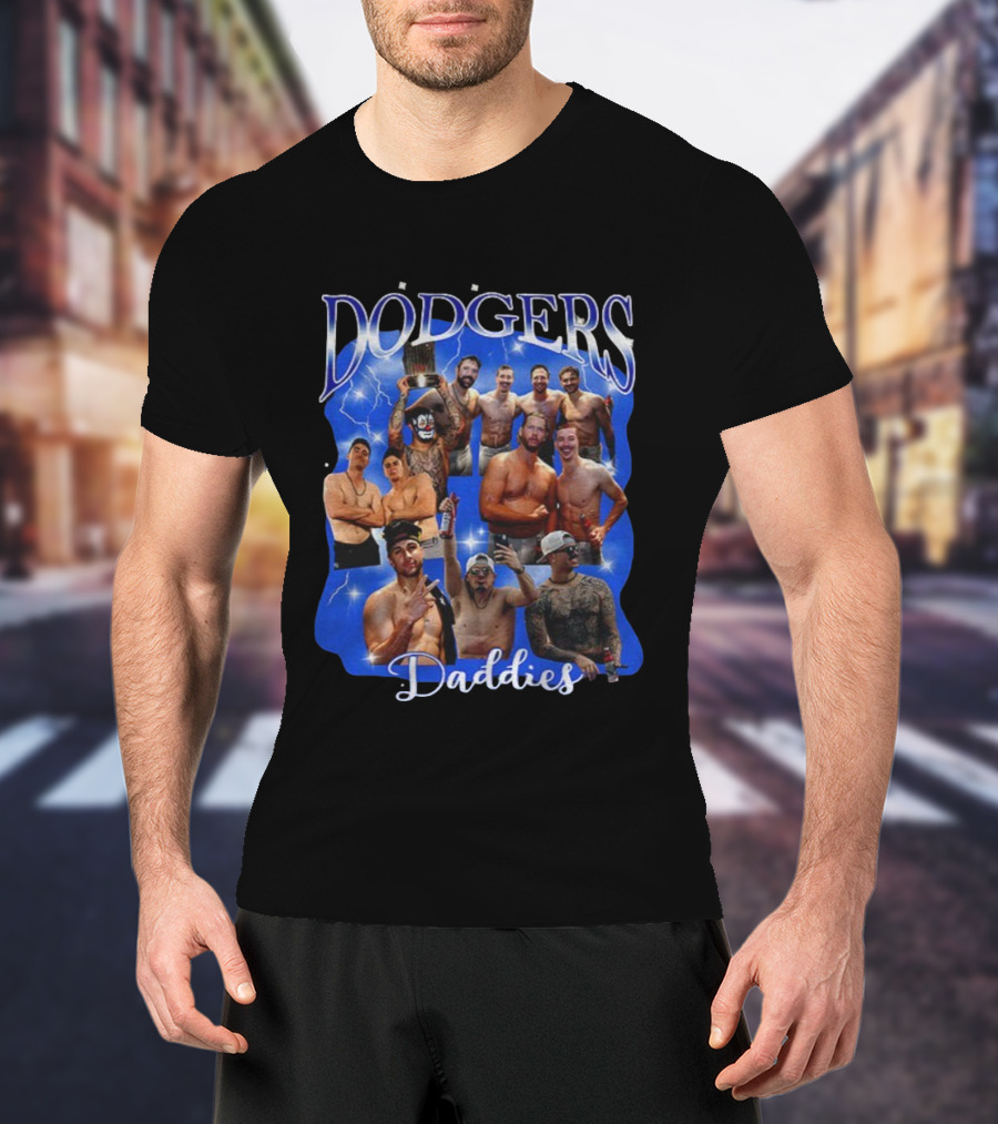 Los Angeles Dodgers Daddies 2025 World Series MLB Champions Celebration T-Shirt