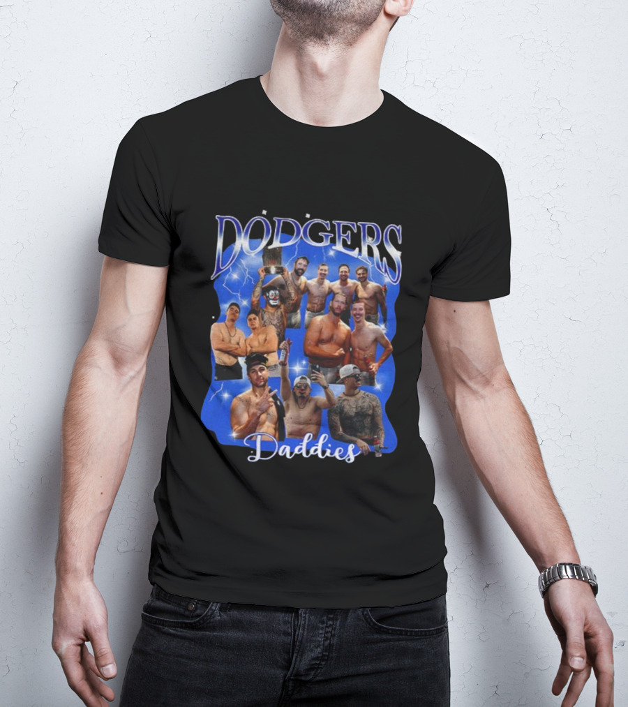 Los Angeles Dodgers Daddies 2025 World Series MLB Champions Celebration T-Shirt